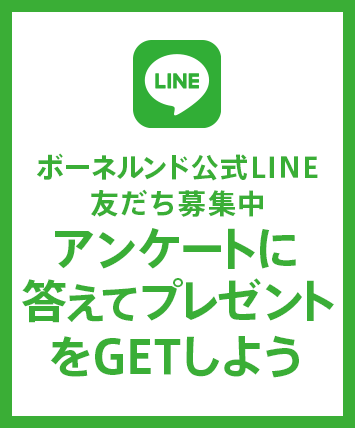 ボーネルンド公式LINE友だち募集中。アンケートに答えてプレゼントをGETしよう！